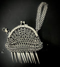 Spike fringe chainmail purse